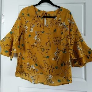 Yellow Floral Blouse